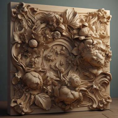Wall decor Ovalentaria 1 3d model